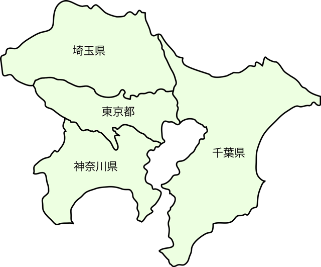 1都3県地図